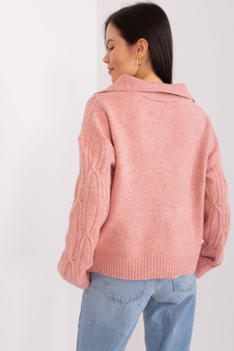 Sweter Damski Model AT-SW-2349-2.96 Dark Pink - AT Sweter Damski Model AT-SW-2349-2.96 Dark Pink - AT