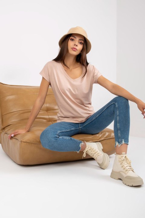 T-shirt Damski Model B-014.43 Beige - BFG T-shirt Damski Model B-014.43 Beige - BFG
