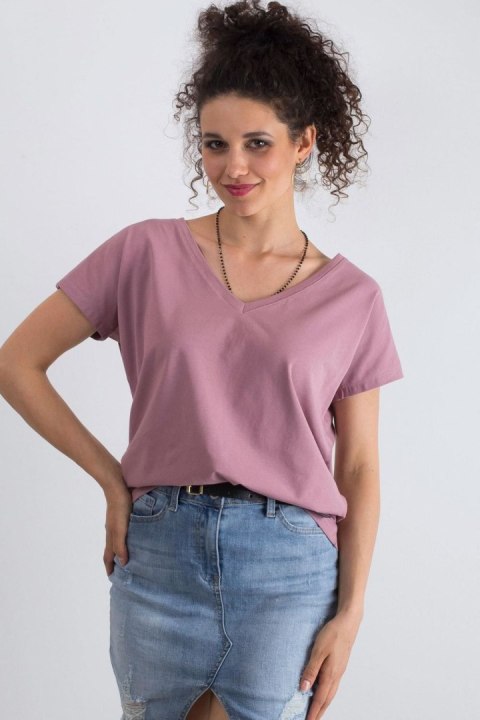 T-shirt Damski Model RV-TS-4832.19P Dark Pink - BFG T-shirt Damski Model RV-TS-4832.19P Dark Pink - BFG