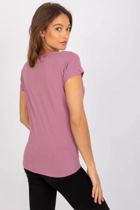 T-shirt Damski Model RV-TS-4832.19P Dark Pink - BFG T-shirt Damski Model RV-TS-4832.19P Dark Pink - BFG