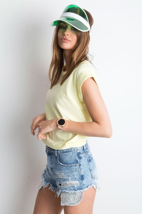 T-shirt Damski Model RV-TS-4833.24P Light Yellow - BFG T-shirt Damski Model RV-TS-4833.24P Light Yellow - BFG