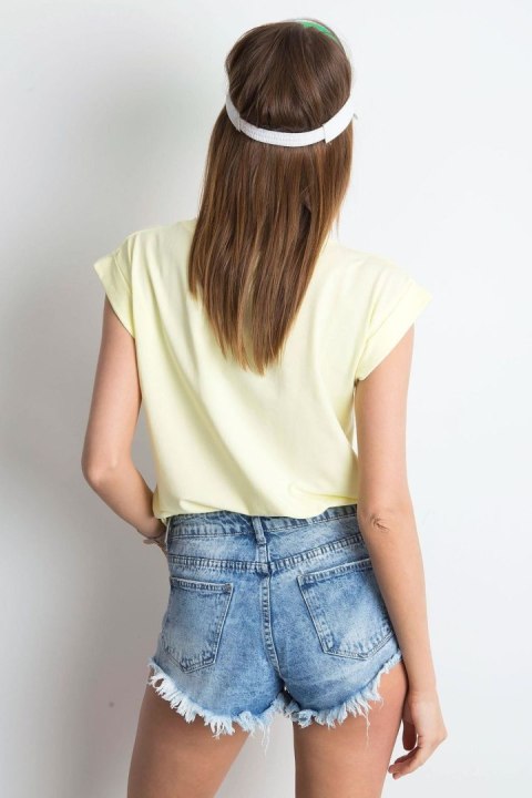 T-shirt Damski Model RV-TS-4833.24P Light Yellow - BFG T-shirt Damski Model RV-TS-4833.24P Light Yellow - BFG