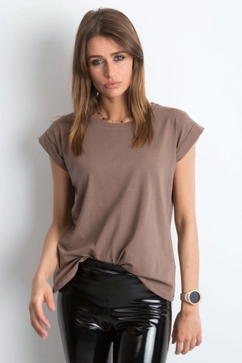 T-shirt Damski Model RV-TS-4833.69P Brown - BFG T-shirt Damski Model RV-TS-4833.69P Brown - BFG