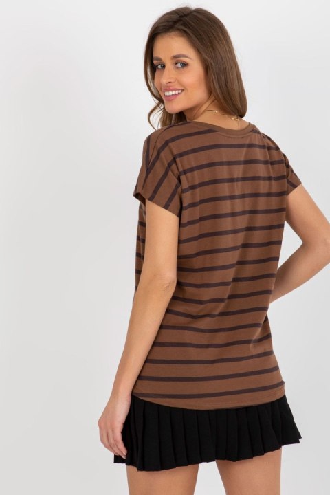 T-shirt Damski Model RV-TS-8567.56 Brown - BFG T-shirt Damski Model RV-TS-8567.56 Brown - BFG