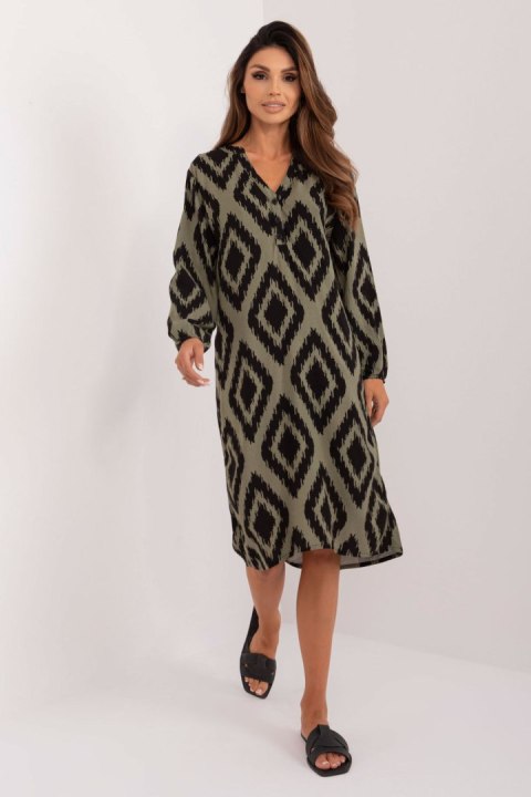 Sukienka Model D73771M30427B Khaki - Sublevel Sukienka Model D73771M30427B Khaki - Sublevel