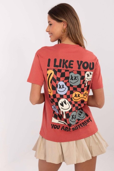T-shirt Damski Model D12022AC02645E Coral - Sublevel T-shirt Damski Model D12022AC02645E Coral - Sublevel