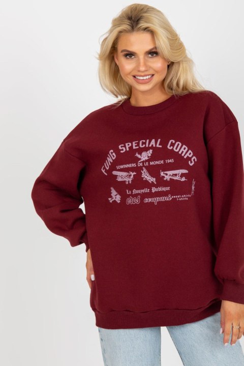 Bluza Damska Model FA-BL-8138.23 Bordo - Fancy Bluza Damska Model FA-BL-8138.23 Bordo - Fancy