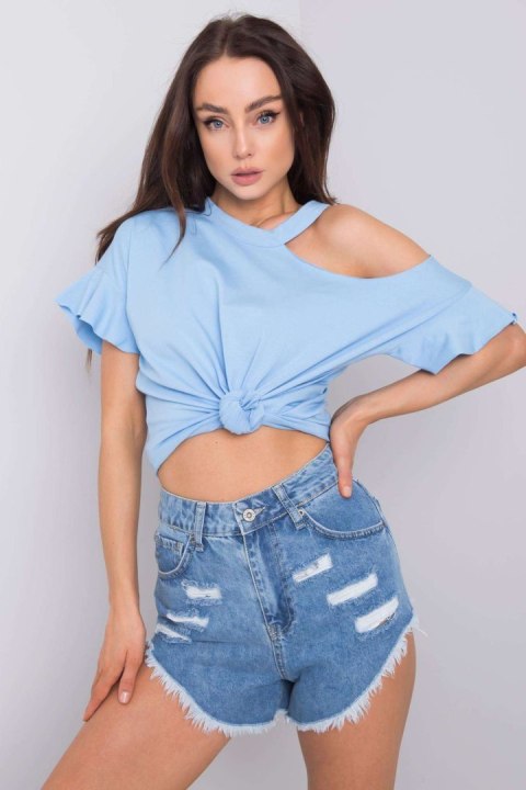 Bluzka Model FA-BZ-6946.93P Blue - Fancy Bluzka Model FA-BZ-6946.93P Blue - Fancy