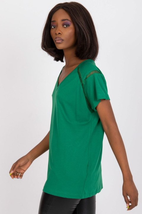 Bluzka Model FA-BZ-7237.40P Dark Green - Fancy Bluzka Model FA-BZ-7237.40P Dark Green - Fancy