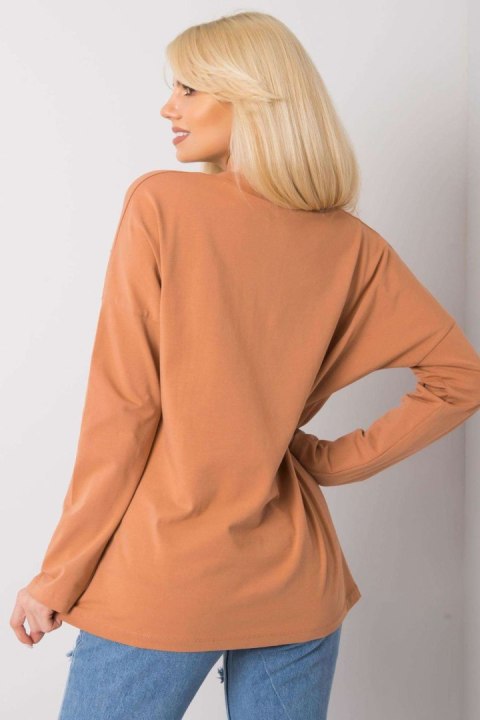 Bluzka Model FA-BZ-7384.29X Light Brown - Fancy Bluzka Model FA-BZ-7384.29X Light Brown - Fancy