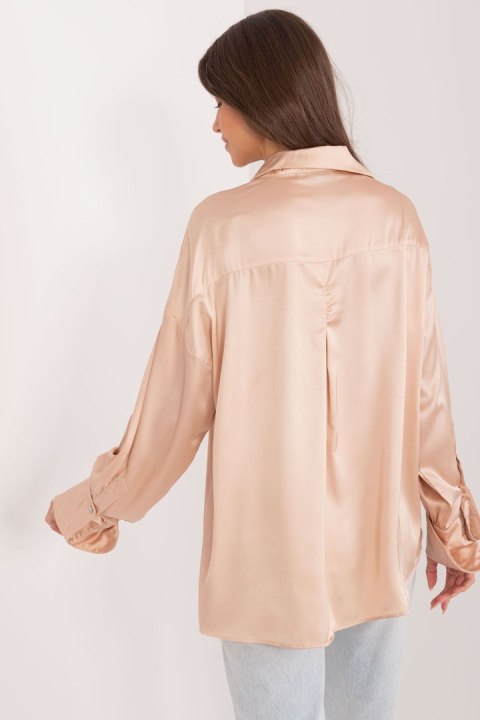 Koszula Damska Model FA-KS-9245.29X Beige - Fancy Koszula Damska Model FA-KS-9245.29X Beige - Fancy