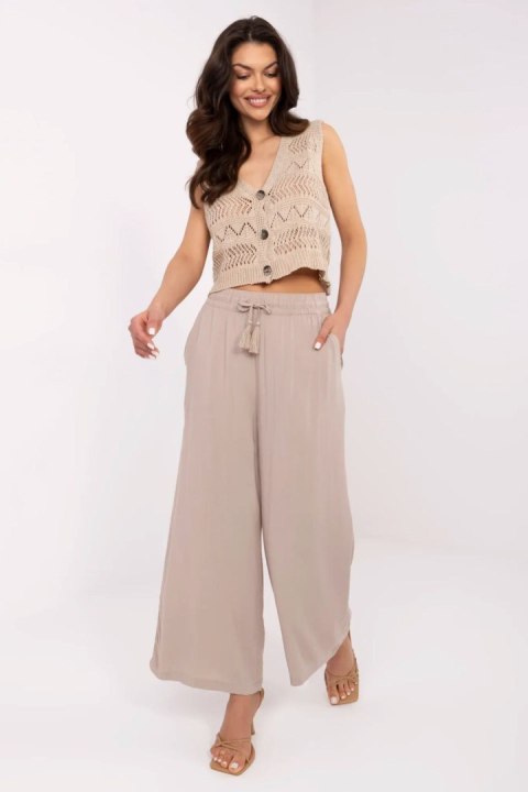 Spodnie Damskie Model D73761M62237B Dark Beige - Sublevel Spodnie Damskie Model D73761M62237B Dark Beige - Sublevel