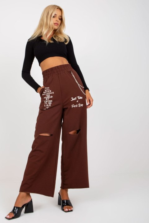 Spodnie Dresowe Model FA-DR-7855.52 Dark Brown - Fancy Spodnie Dresowe Model FA-DR-7855.52 Dark Brown - Fancy