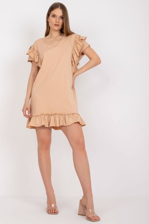 Sukienka Model FA-SK-7017.72P Beige - Fancy Sukienka Model FA-SK-7017.72P Beige - Fancy