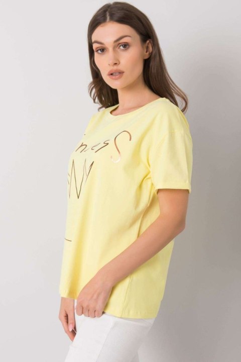 T-shirt Damski Model FA-TS-7121.88P Light Yellow - Fancy T-shirt Damski Model FA-TS-7121.88P Light Yellow - Fancy
