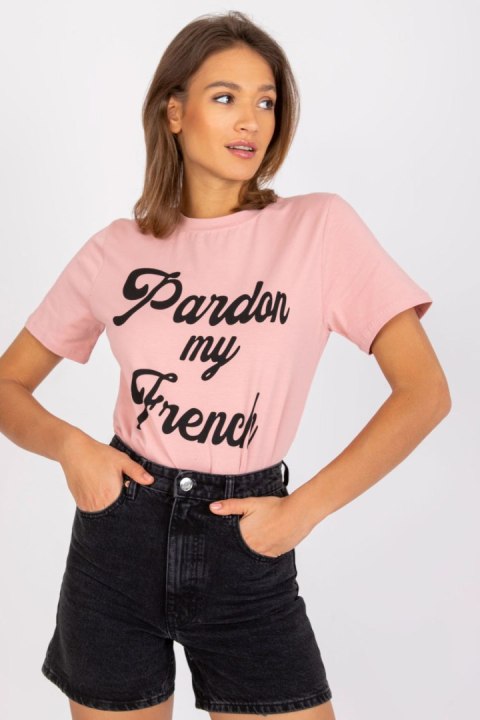 T-shirt Damski Model FA-TS-7677.91P Light Pink - Fancy T-shirt Damski Model FA-TS-7677.91P Light Pink - Fancy