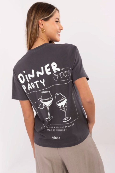 Tshirt Damski Model D12022M02738A Grafit - Sublevel Tshirt Damski Model D12022M02738A Grafit - Sublevel