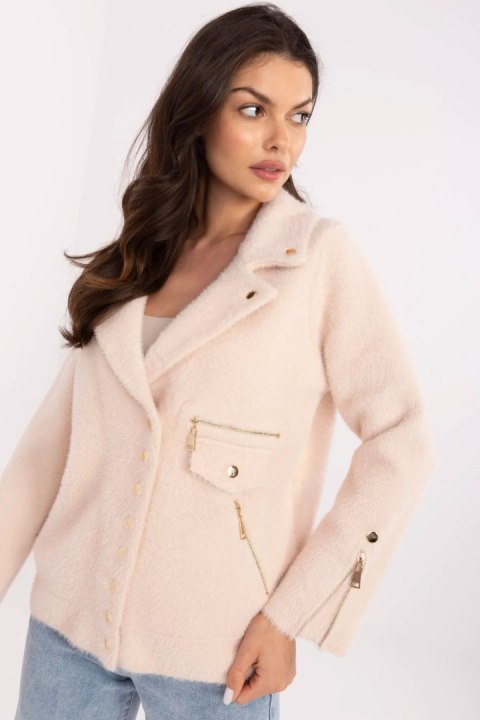 Kurtka Damska Model MBM-KR-250.77 Light Beige - MBM Kurtka Damska Model MBM-KR-250.77 Light Beige - MBM