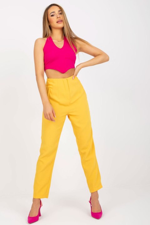 Spodnie Damskie Model BR-SP-219.71 Dark Yellow - Xsapienza Spodnie Damskie Model BR-SP-219.71 Dark Yellow - Xsapienza