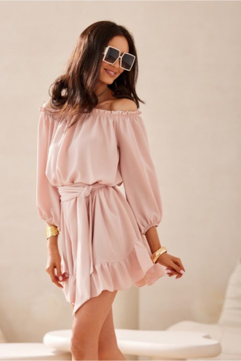 Sukienka Model Giulia PRO SUK0523 Pink - Roco Fashion Sukienka Model Giulia PRO SUK0523 Pink - Roco Fashion