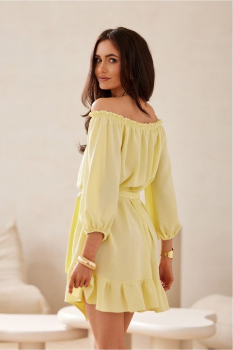 Sukienka Model Giulia ZOL SUK0523 Yellow - Roco Fashion Sukienka Model Giulia ZOL SUK0523 Yellow - Roco Fashion