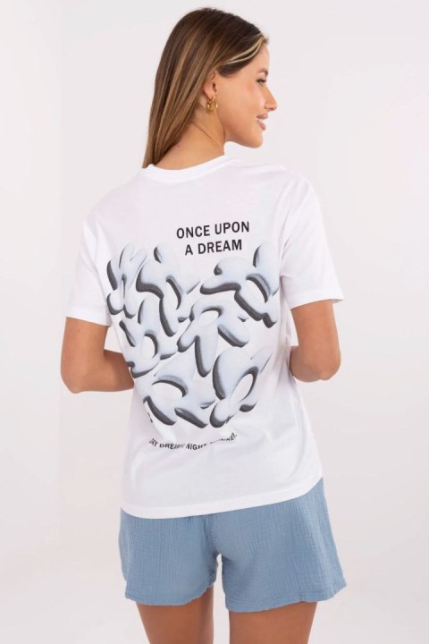 Tshirt Damski Model D12022AC02705A White/Blue - Fresh Made Tshirt Damski Model D12022AC02705A White/Blue - Fresh Made