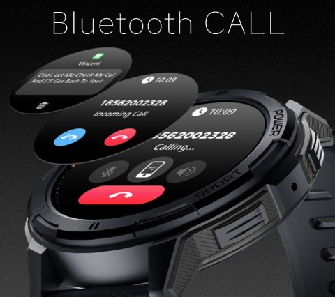 Smartwatch Męski Rubicon RNCF26-1 BLACK Smartwatch Męski Rubicon RNCF26-1 BLACK
