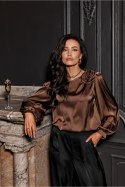 Bluzka Model Evelyn BRA BLU0194 Brown - Roco Fashion