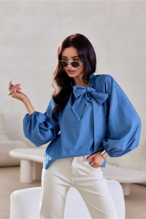 Bluzka Model Gigi BLU0201-J03 Blue - Roco Fashion Bluzka Model Gigi BLU0201-J03 Blue - Roco Fashion