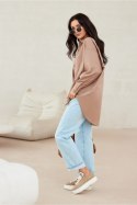 Koszula Damska Model Carolina BEZ BLU0155 Beige - Roco Fashion