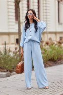 Koszula Damska Model Zaya BLU0212 J08 Blue - Roco Fashion