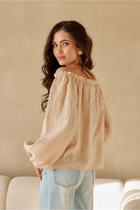 Bluzka Model Monaco BEZ BLU0206 Beige - Roco Fashion Bluzka Model Monaco BEZ BLU0206 Beige - Roco Fashion