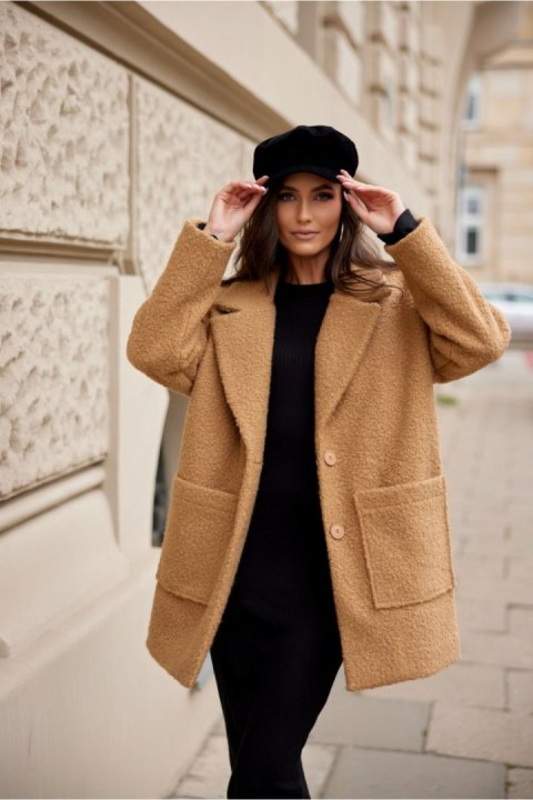 Kurtka Damska Model Sanchez CAM KUR0019 Camel - Roco Fashion Kurtka Damska Model Sanchez CAM KUR0019 Camel - Roco Fashion