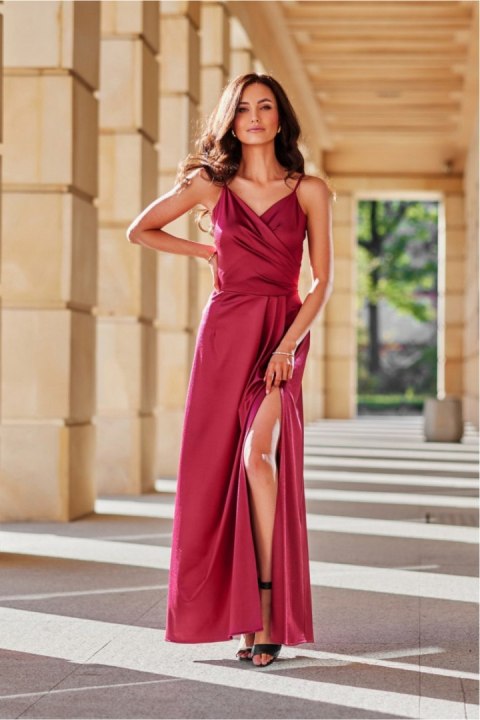 Sukienka Model Salma BOR SUK0462 Bordo - Roco Fashion Sukienka Model Salma BOR SUK0462 Bordo - Roco Fashion