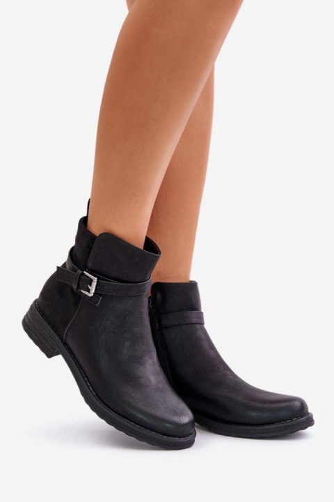 Botki Model Sabamessa 24BT35-7430 Black - Step in style Botki Model Sabamessa 24BT35-7430 Black - Step in style