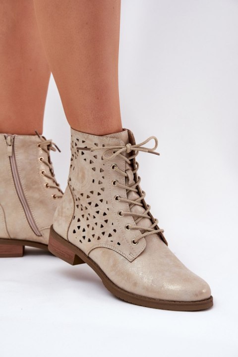 Botki Model Serfina ASA62-116 Gold - Step in style Botki Model Serfina ASA62-116 Gold - Step in style
