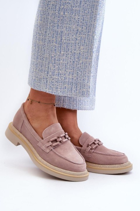 Mokasyny Model DA TW101 Dirty Pink - Step in style Mokasyny Model DA TW101 Dirty Pink - Step in style