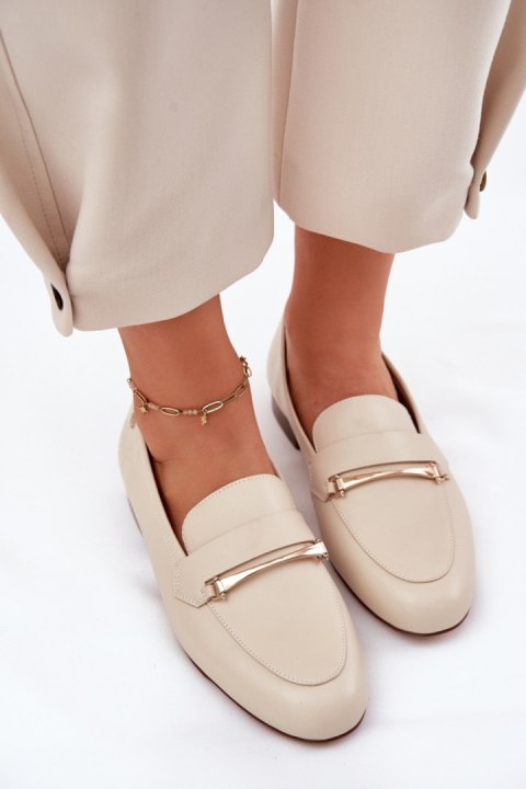 Mokasyny Model Maciejka K6809-04 Beige - Step in style Mokasyny Model Maciejka K6809-04 Beige - Step in style