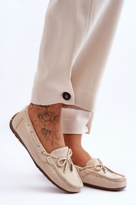 Mokasyny Model Si Passione FT246 Beige - Step in style Mokasyny Model Si Passione FT246 Beige - Step in style