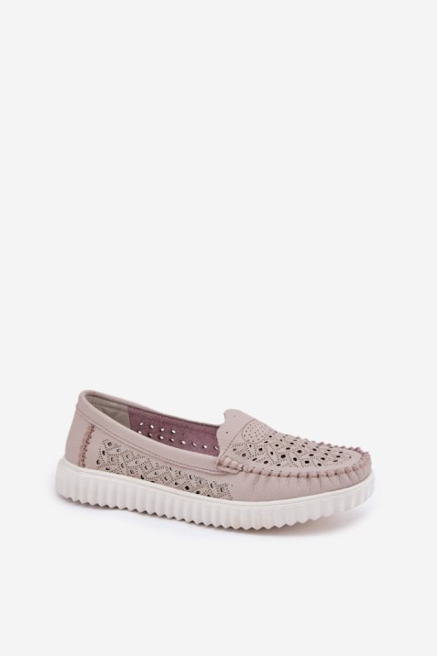 Mokasyny Model Vinceza 88028 Beige - Step in style Mokasyny Model Vinceza 88028 Beige - Step in style