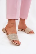 Sandał Klapki Model Fexxy 8076 Gold - Step in style