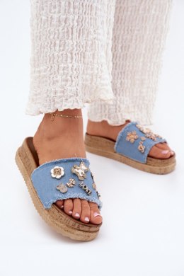 Sandał Klapki Model Rigasta M536 Blue - Step in style
