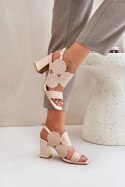 Sandały Model Delariona M502 Beige - Step in style