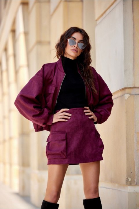Spódnica Model Taormina BOR SPO0049 Bordo - Roco Fashion Spódnica Model Taormina BOR SPO0049 Bordo - Roco Fashion