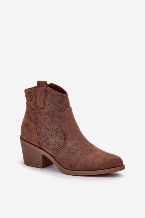 Botki Model S.Barski HY51-061 Brown - Step in style Botki Model S.Barski HY51-061 Brown - Step in style