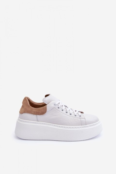 Buty Sportowe Model Lemar 10150 White/Capppuccino - Step in style Buty Sportowe Model Lemar 10150 White/Capppuccino - Step in style