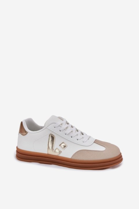 Buty Sportowe Model Micca A005 White/Gold - Step in style Buty Sportowe Model Micca A005 White/Gold - Step in style