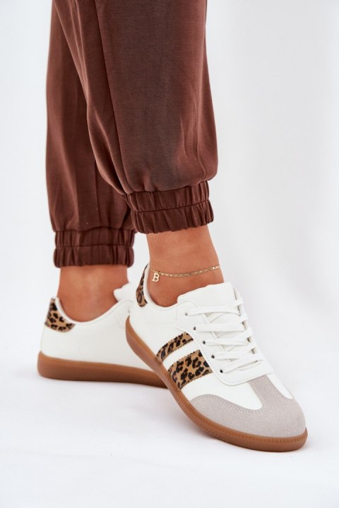 Buty Sportowe Model Nonalorin LA293P White/Panterka - Step in style Buty Sportowe Model Nonalorin LA293P White/Panterka - Step in style