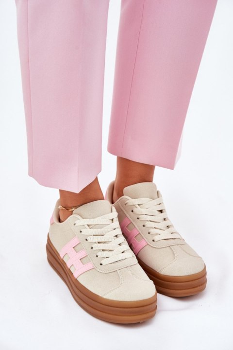Buty Sportowe Model Syliyana 25SP26-9089 Beige - Step in style Buty Sportowe Model Syliyana 25SP26-9089 Beige - Step in style