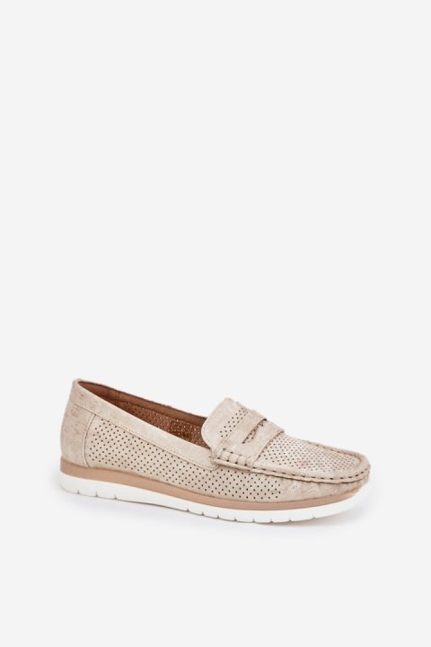 Mokasyny Model Bralithia 25PB02-9039 Silver - Step in style Mokasyny Model Bralithia 25PB02-9039 Silver - Step in style